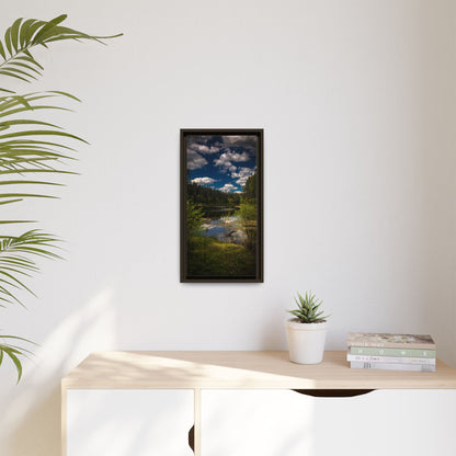 Vilnius Lake Matte Canvas, Framed (Multi-color)