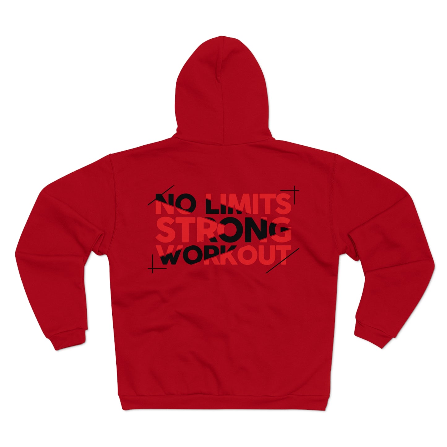 No Limits Strong Workout Unisex Hooded Zip Sweatshirt