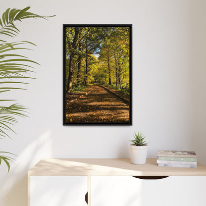 Listowel Town Park Autumn Matte Canvas, Framed (Multi-color)
