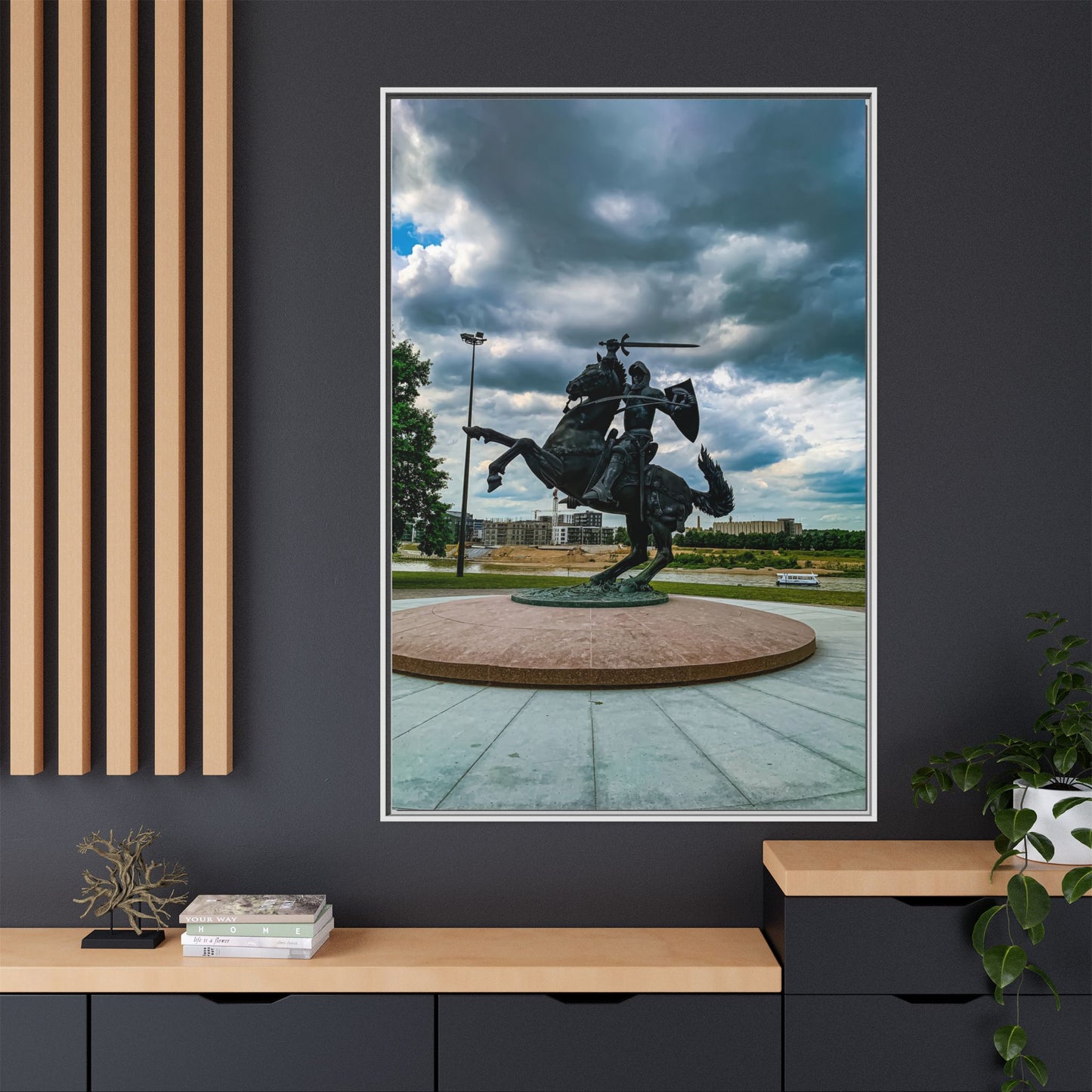 Kaunas Matte Canvas, Framed (Multi-color)