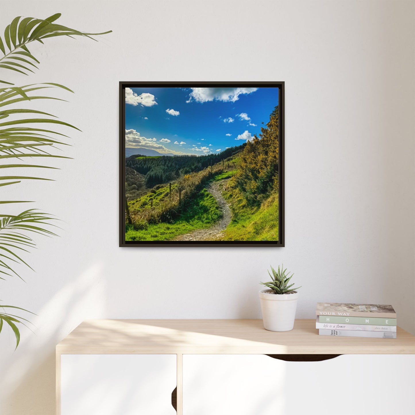 Glanageenty Forest Trail Matte Canvas, Framed (Multi-color)