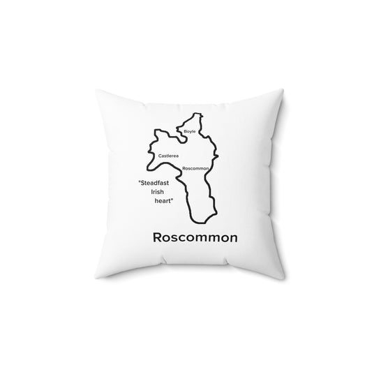 Roscommon Spun Polyester Square Pillow White Edition 2 Sizes