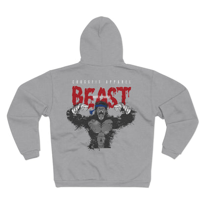 Beast Mode Activated Unisex Hooded Zip Sweatshirt - Perfect for Crossfit Enthusiasts
