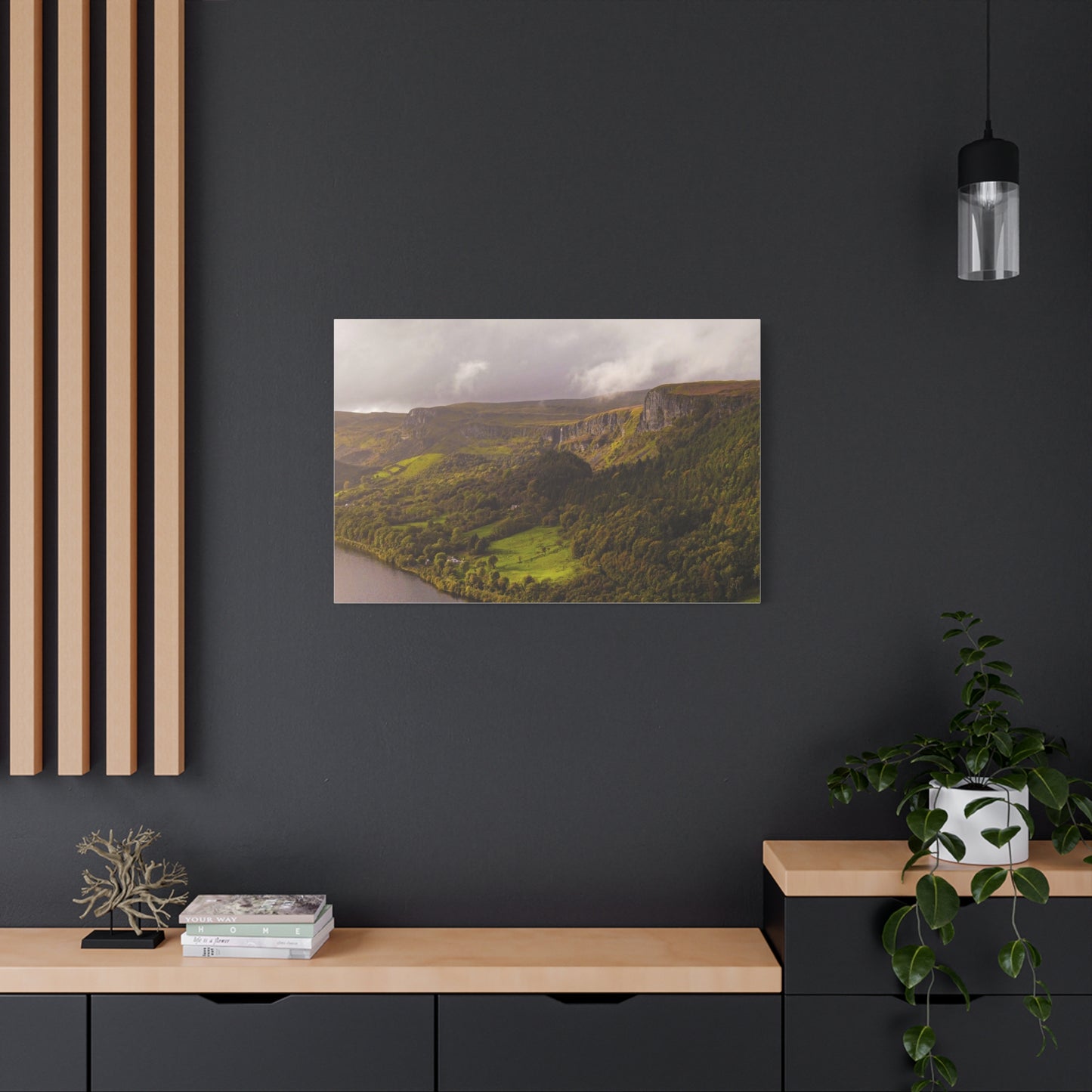 Sruth in Aghadh an Aird or The devil's Chimney Matte Canvas, Stretched, 1.25"