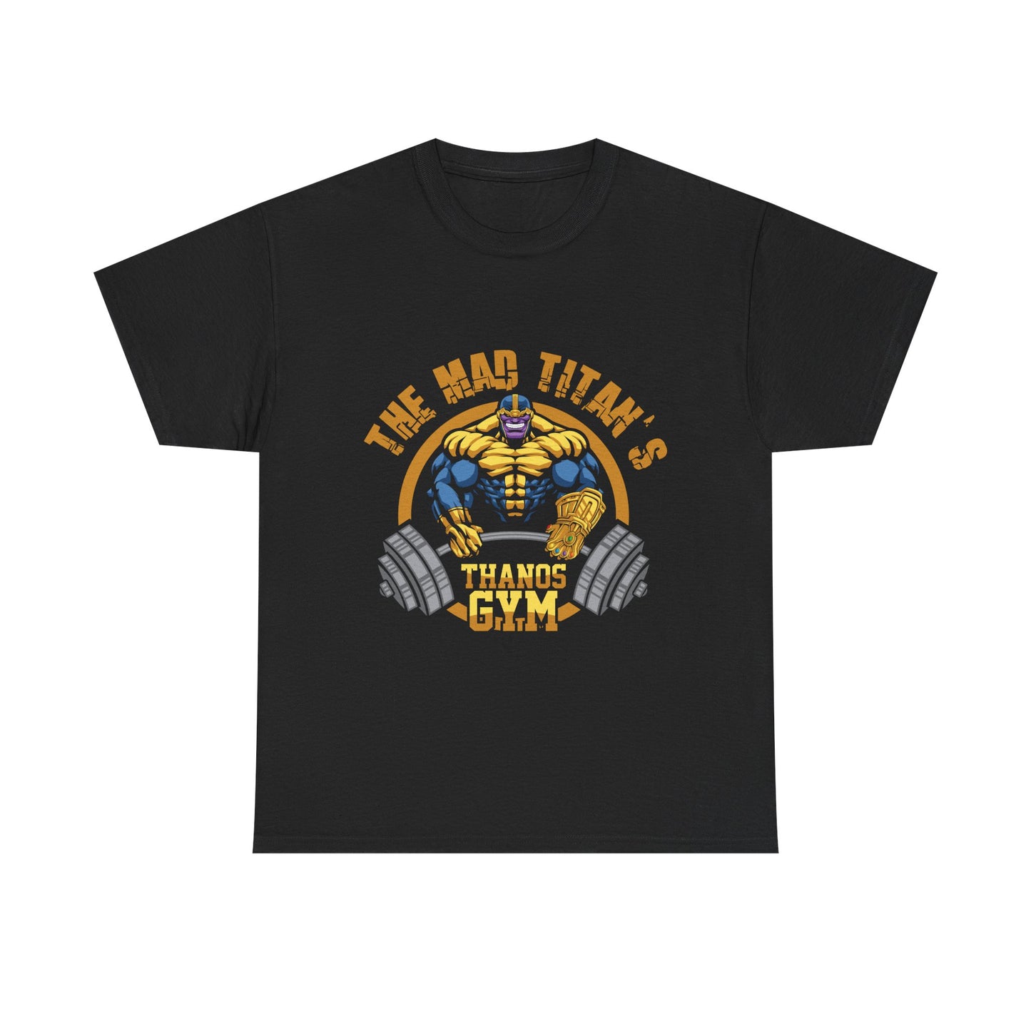 Thanos Gym Unisex Heavy Cotton Tee - The Mad Titan's Workout Shirt Black
