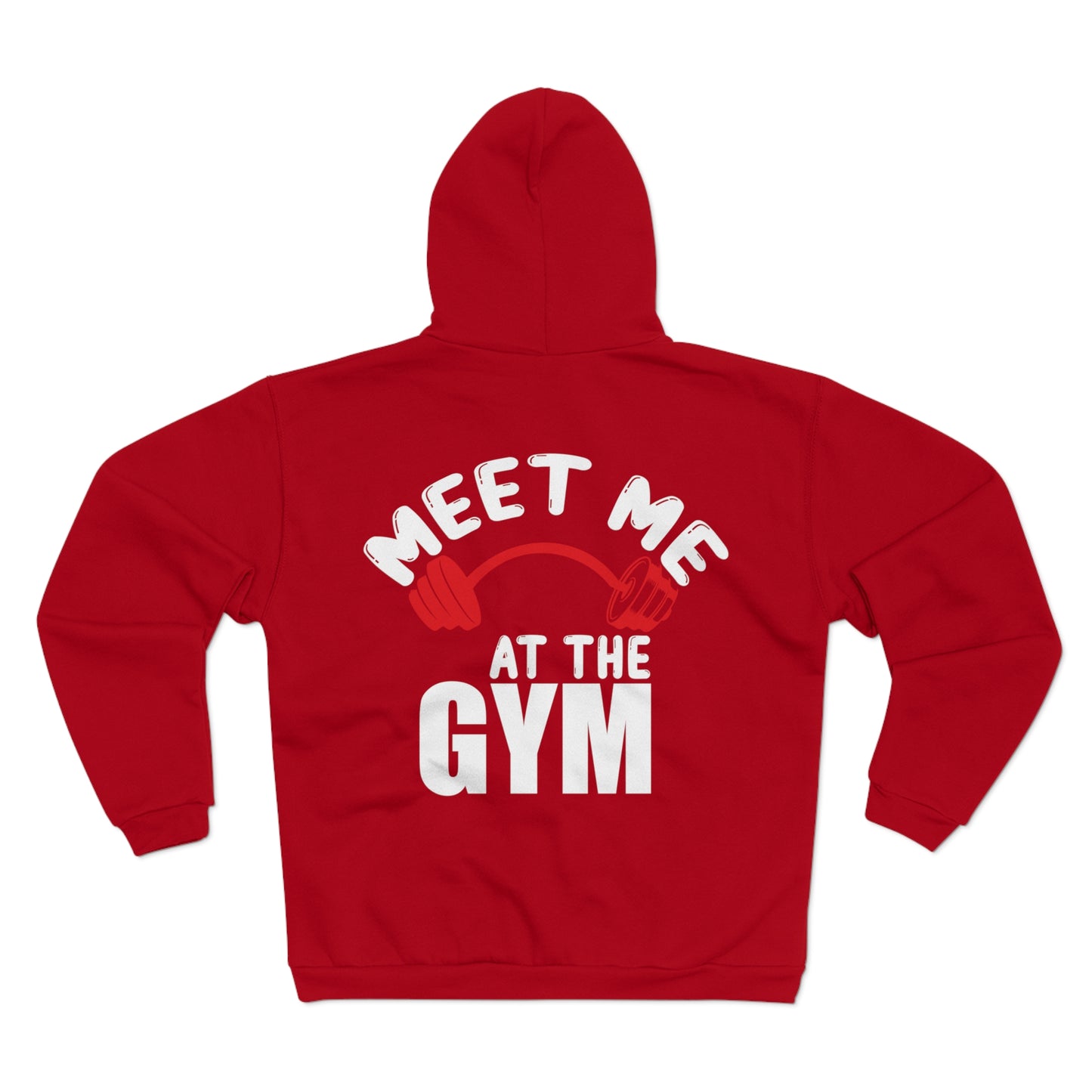 Unisex Gym Motivation Zip Hoodie - 'Meet Me at the Gym'