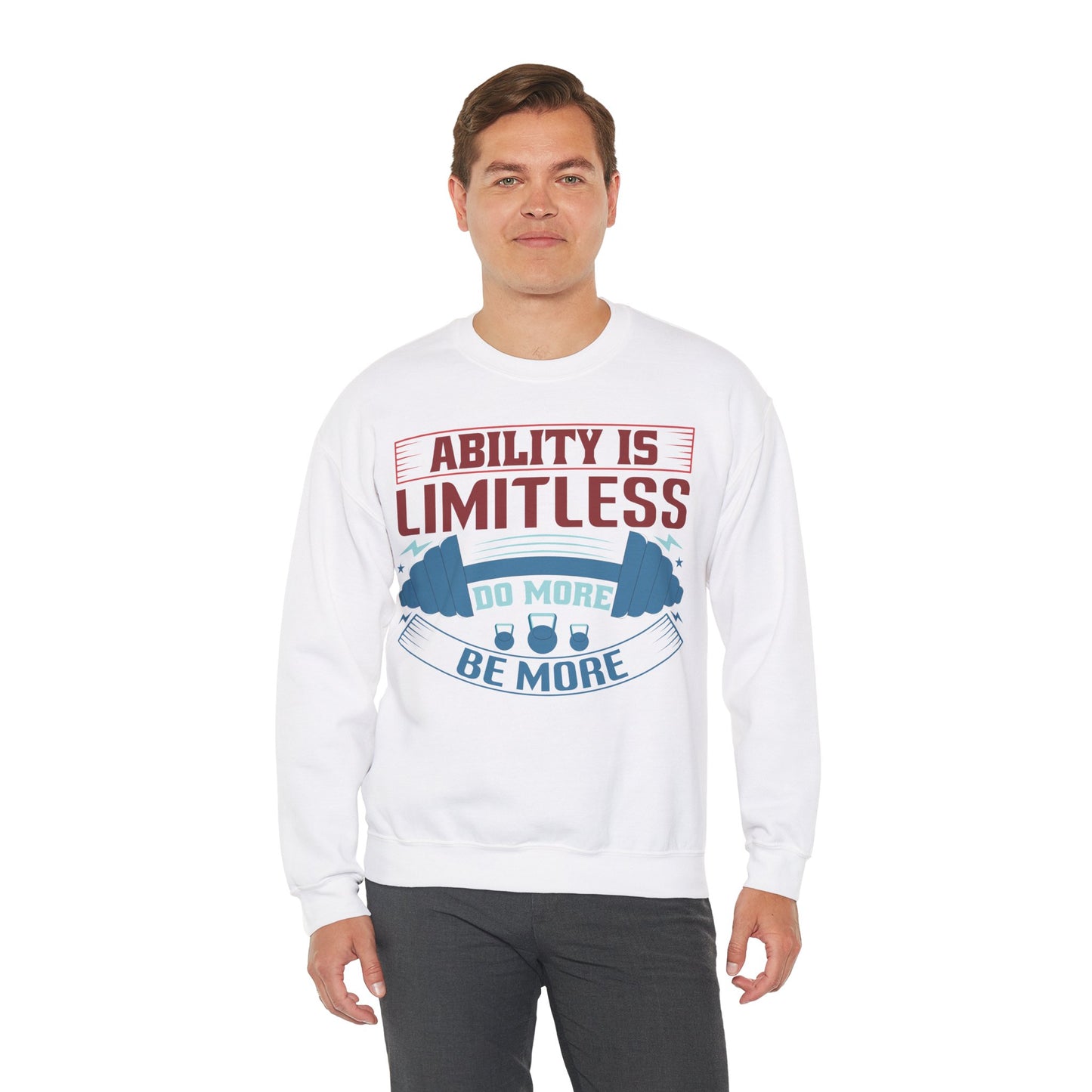 Limitless Ability Unisex Heavy Blend™ Crewneck Sweatshirt Motivational Fitness