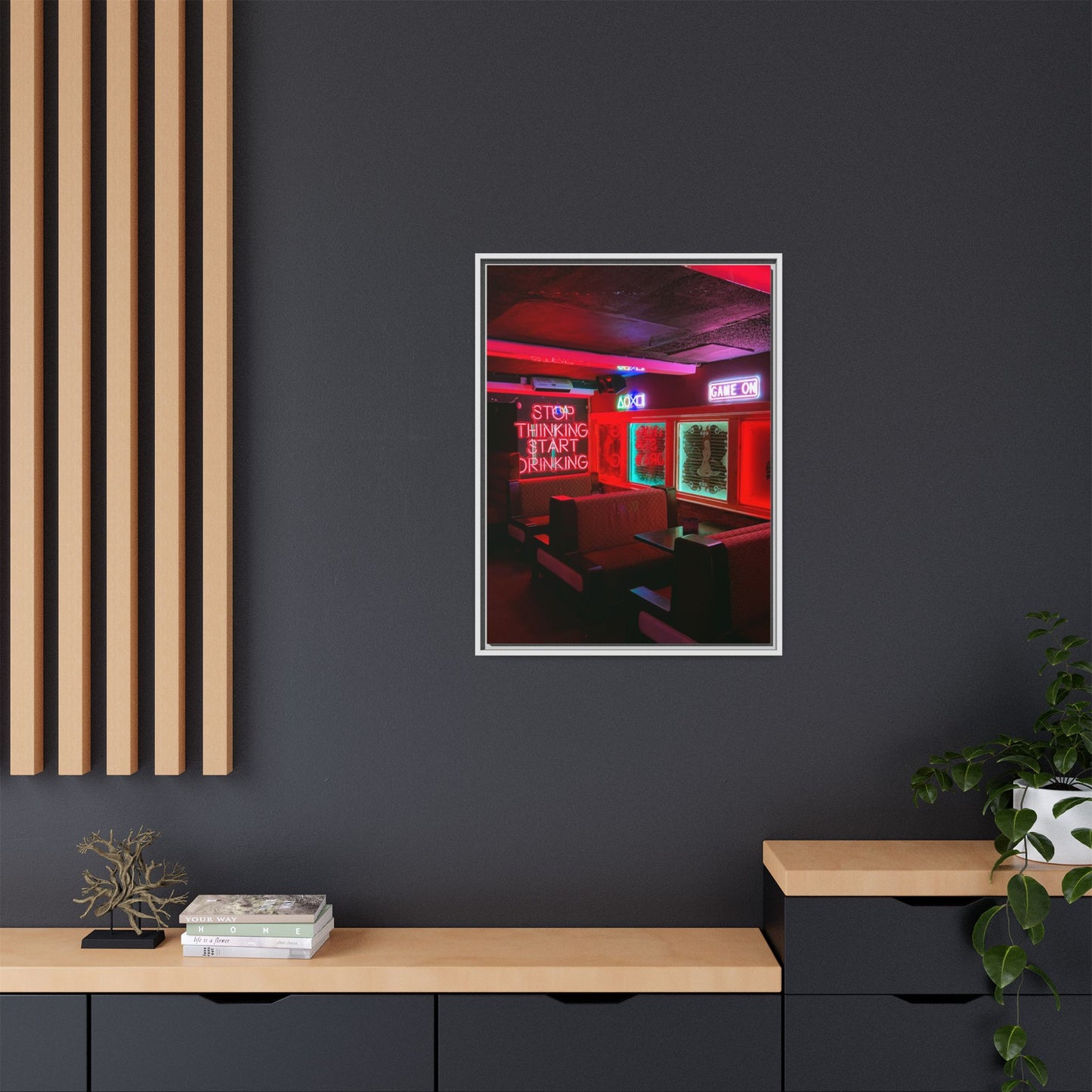 The Mermaids Night Club Matte Canvas, Framed (Multi-color)