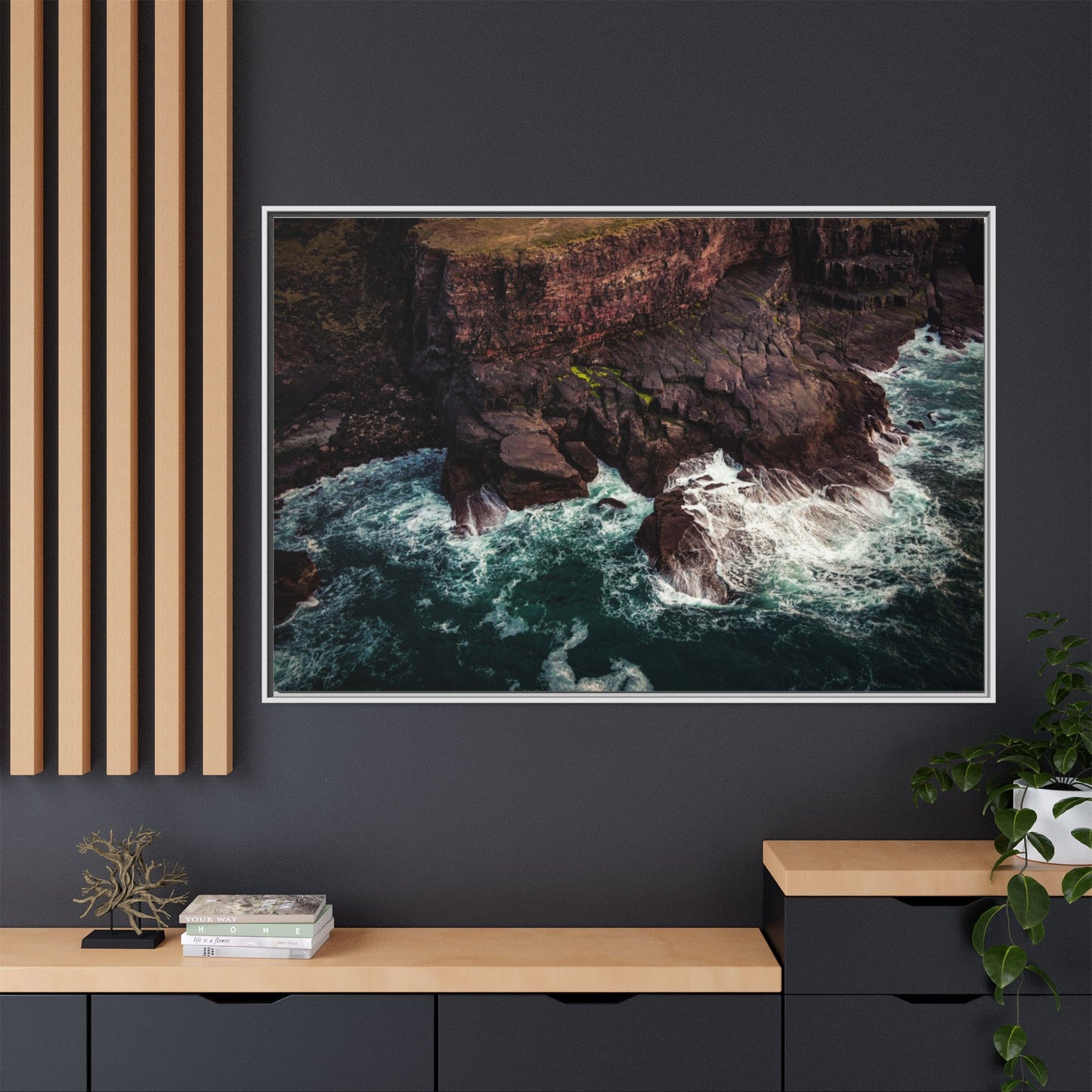Kerry Head Matte Canvas, Framed (Multi-color)