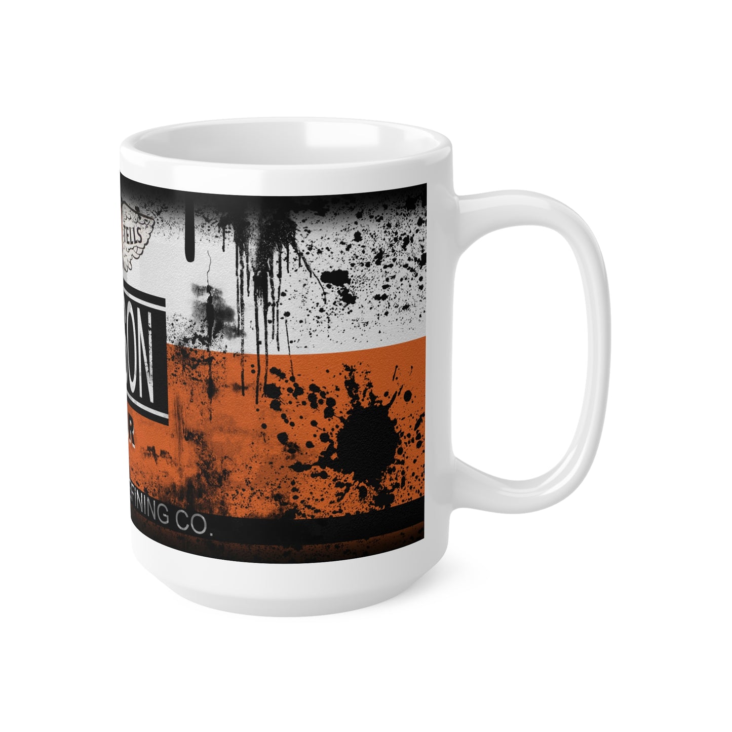 Vintage Johnson Oil Ceramic Coffee Mug | 11oz & 15oz