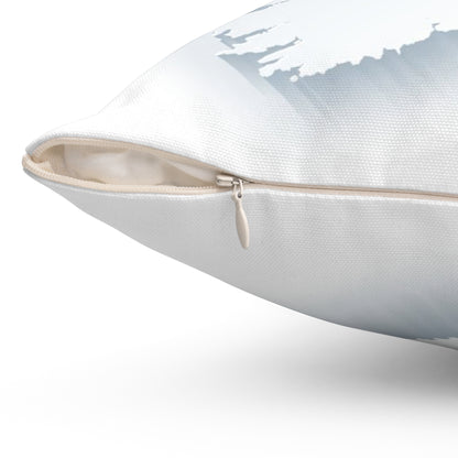 Eire white Spun Polyester Square Pillow