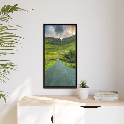 Gleniff Horseshoe Matte Canvas, Framed (Multi-color)