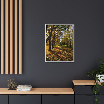 Listowel town Park Autumn Matte Canvas, Framed (Multi-color)