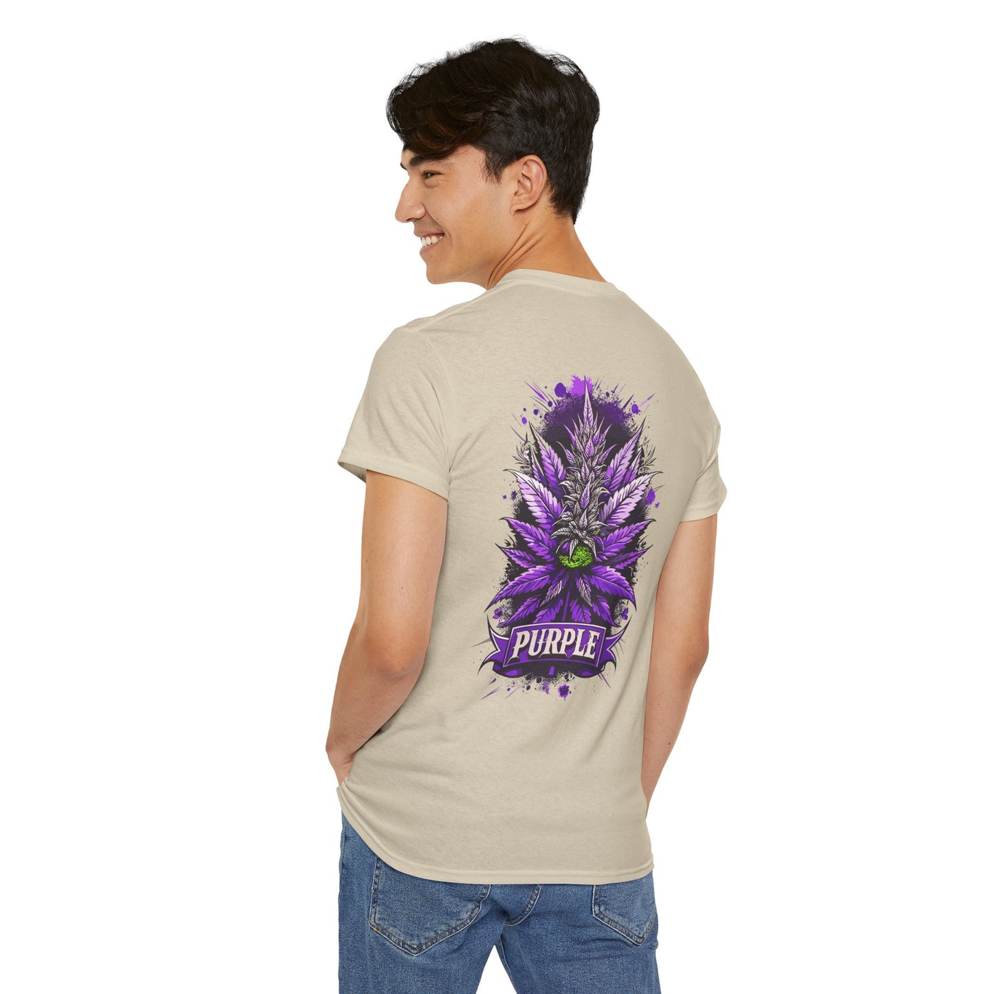 Purple Cannabis Bud T-Shirt — Bold Psychedelic Marijuana Graphic Tee