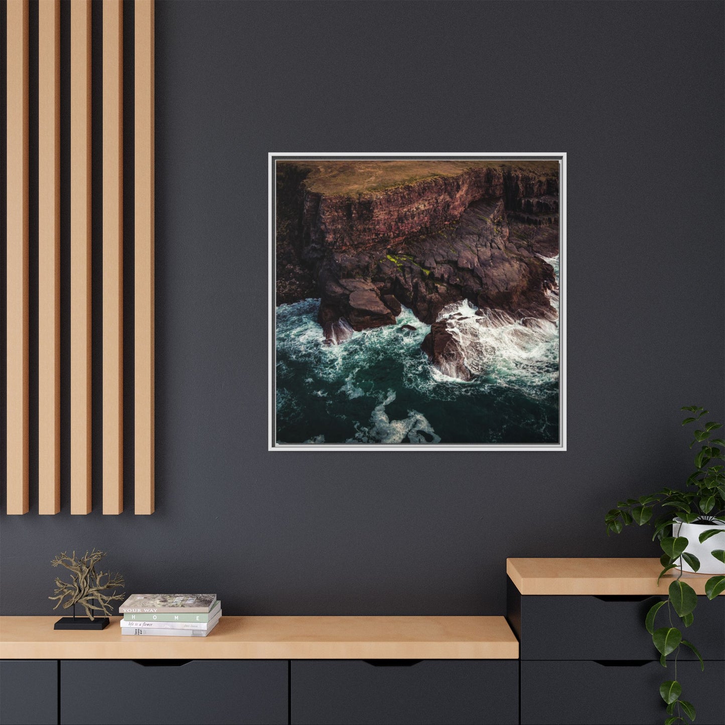 Kerry Head Matte Canvas, Framed (Multi-color)