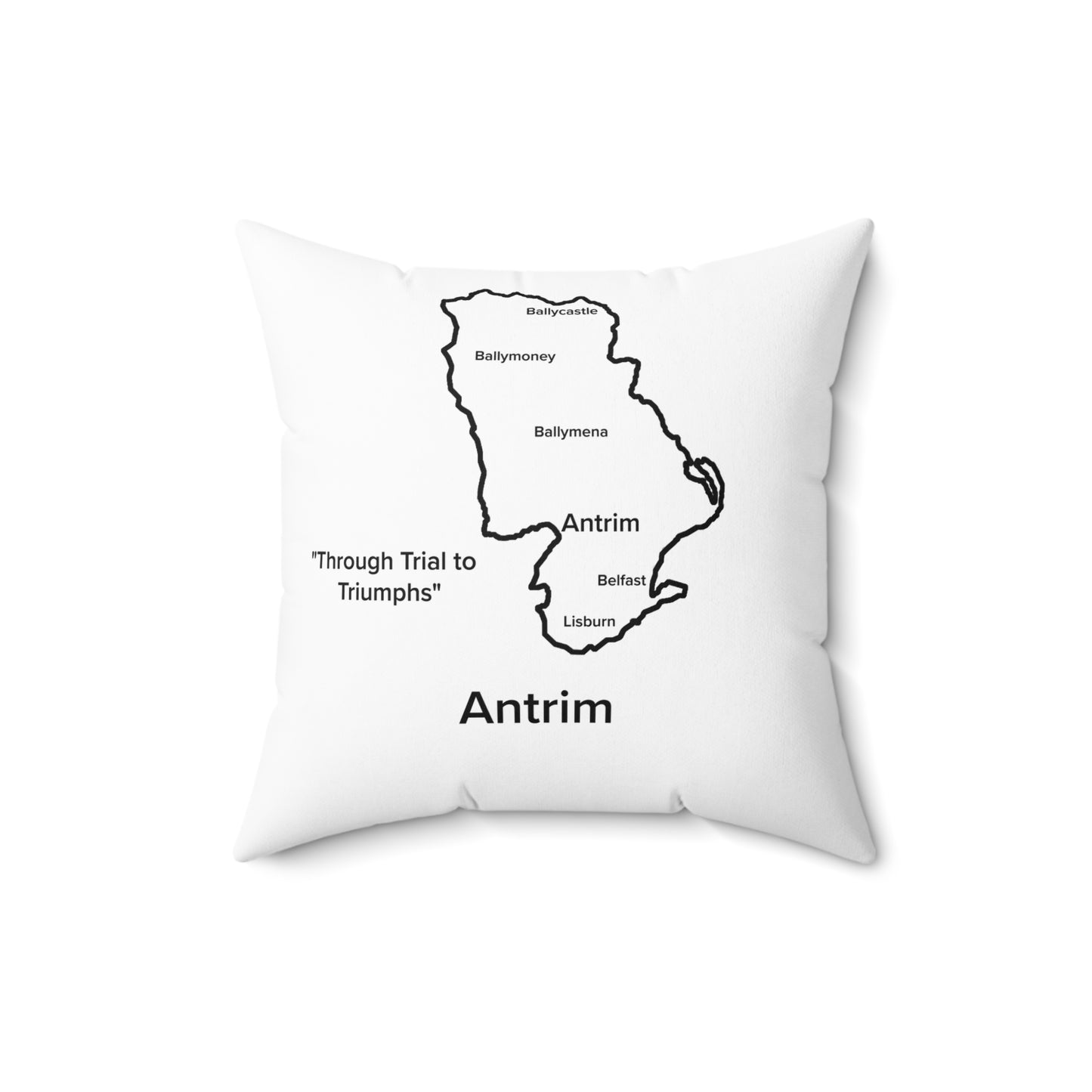 Antrim Spun Polyester Square Pillow White Edition 2 Sizes