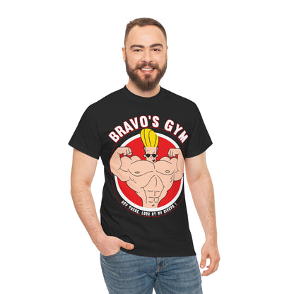 Bravo's Gym Unisex Heavy Cotton Tee - Perfect for Fitness Enthusiasts | Gym Motivation Shirt Black