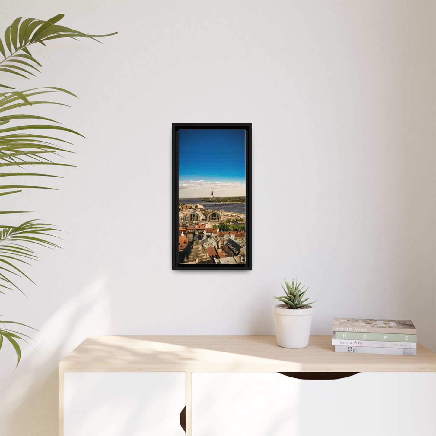 Riga TV Tower Matte Canvas, Framed (Multi-color)