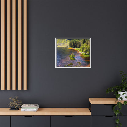 Gleanteenassig Forest Matte Canvas, Framed (Multi-color)
