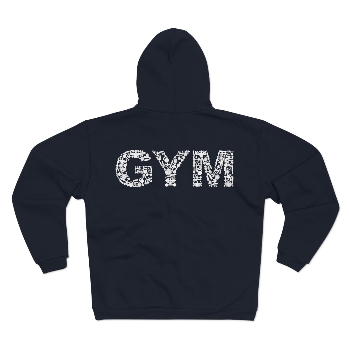 Unisex Zip Sweatshirt - 'GYM' Workout Hoodie for Fitness Lovers