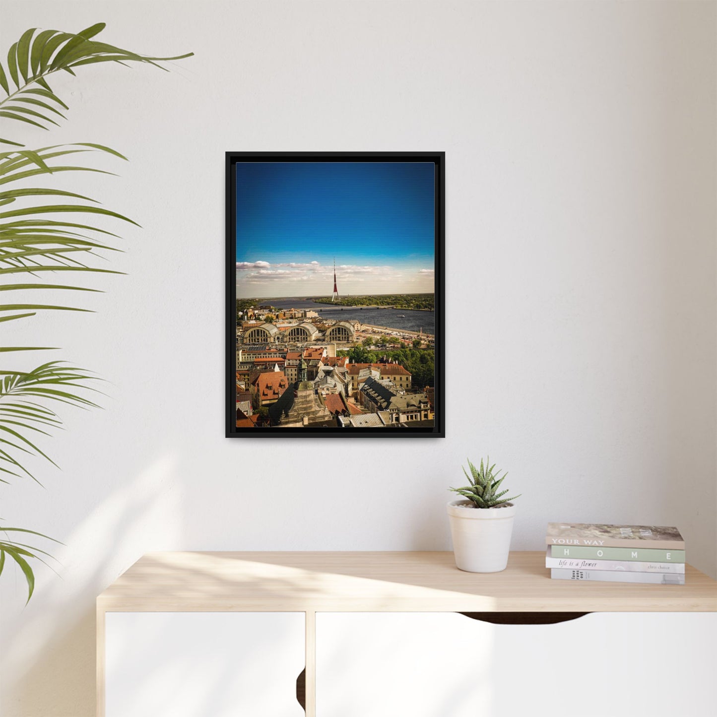 Riga TV Tower Matte Canvas, Framed (Multi-color)