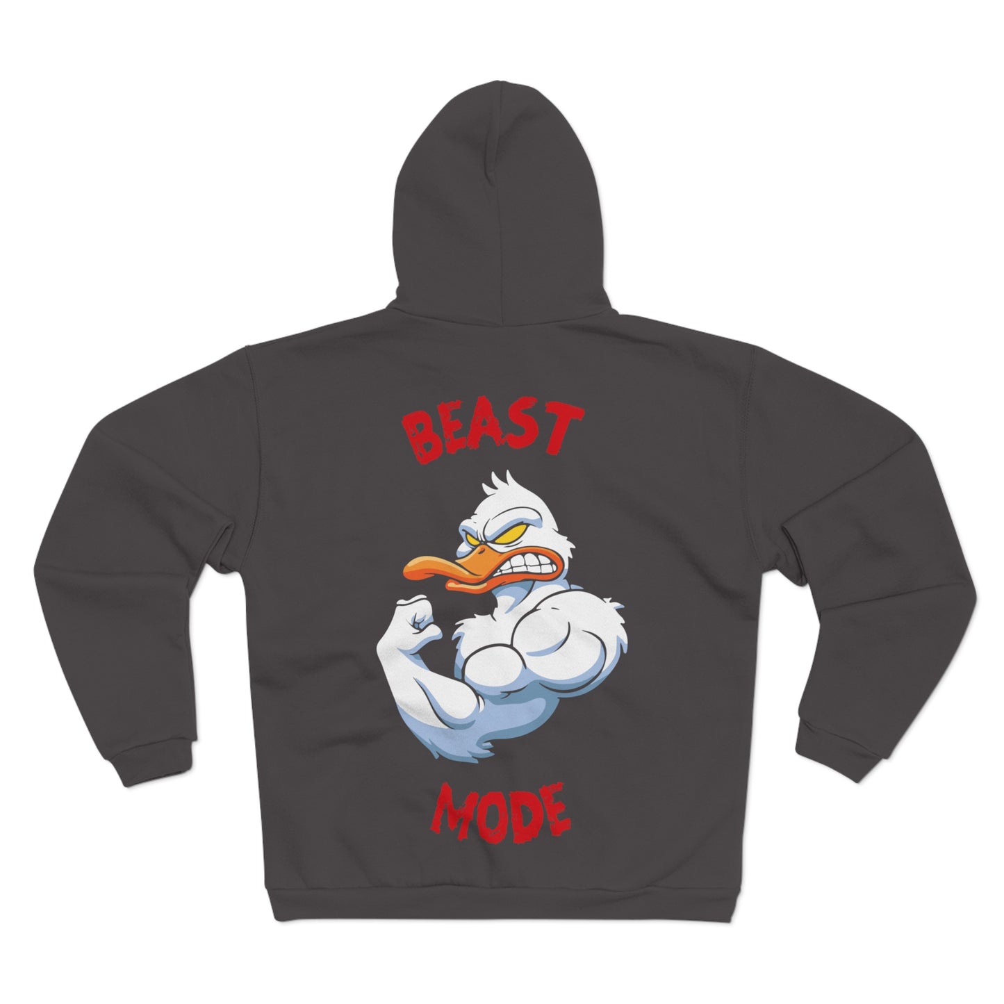 Beast Mode Unisex Hooded Zip Sweatshirt - Motivational Graphic Hoodie for Gym Lovers