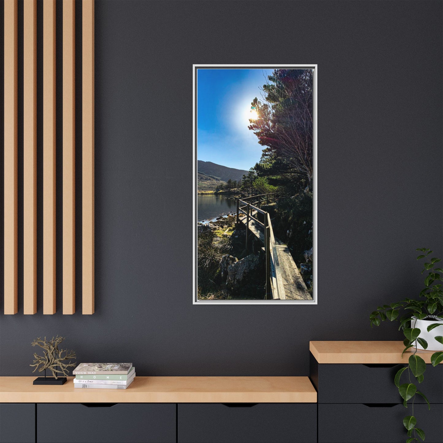 Glanteenassig Trail Matte Canvas, Framed (Multi-color)