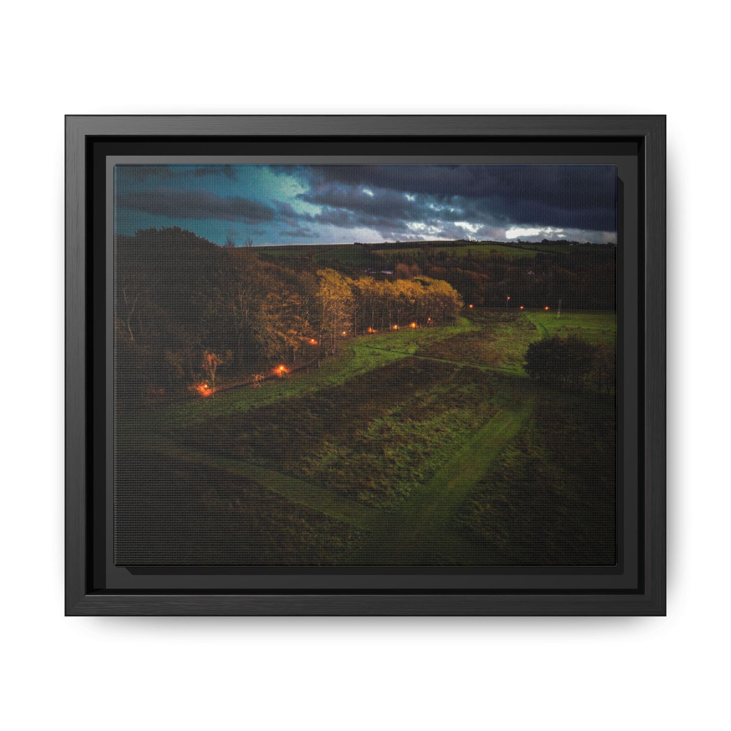 Listowel Town Park Matte Canvas, Framed (Multi-color)