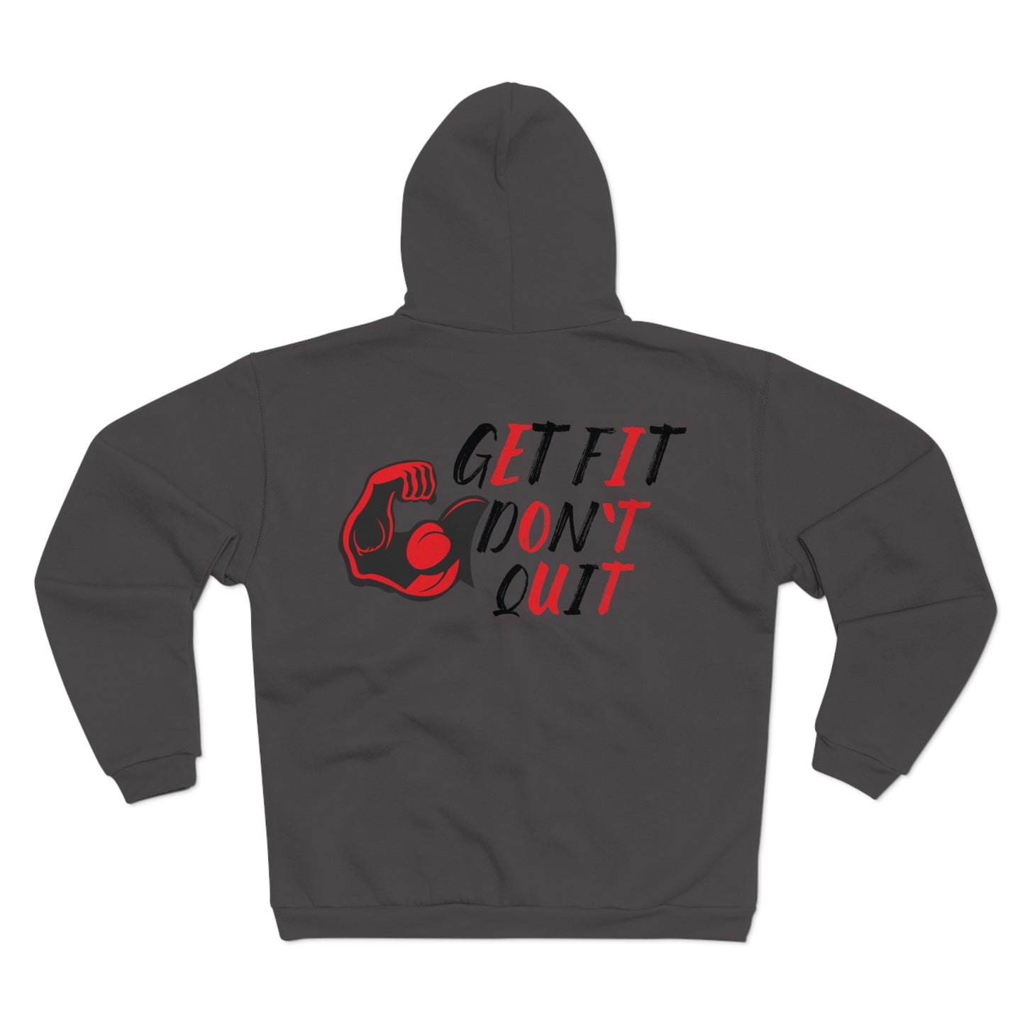 Motivational Fitness Hoodie - "Get Fit, Don't Quit"
