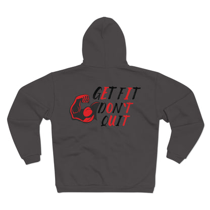 Motivational Fitness Hoodie - "Get Fit, Don't Quit"