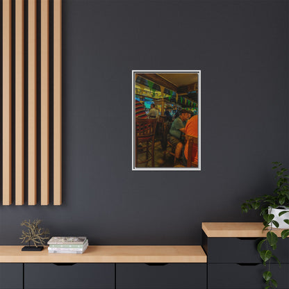 Irish Pub Matte Canvas, Framed (Multi-color)