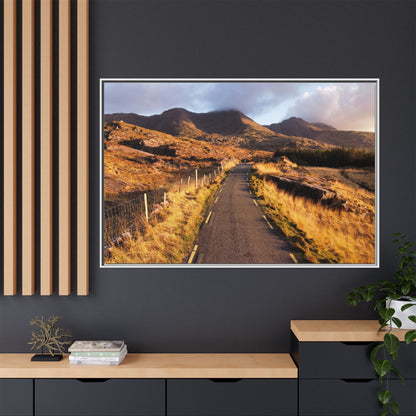 Sunset Road Matte Canvas, Framed (Multi-color)