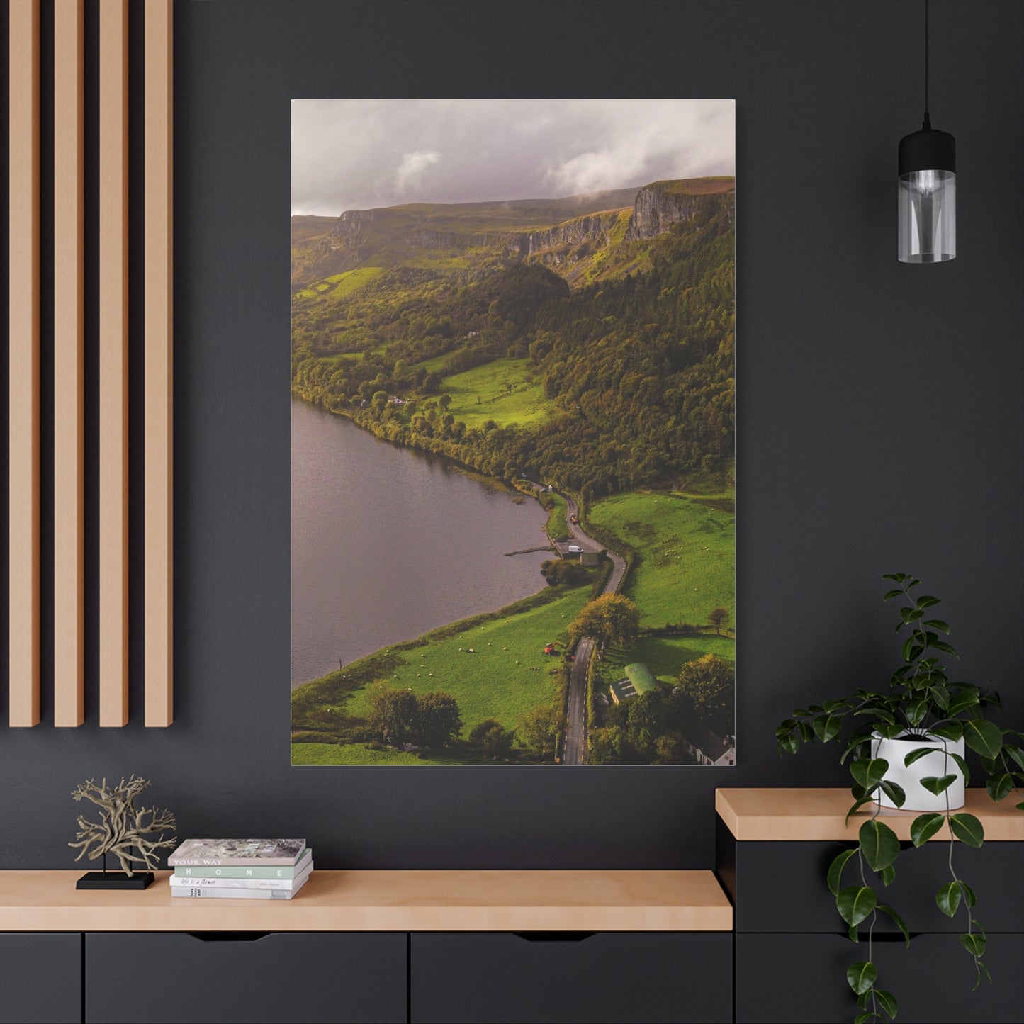 Sruth in Aghadh an Aird or The devil's Chimney Matte Canvas, Stretched, 1.25"