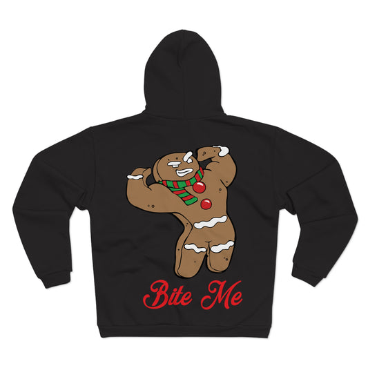 Funny Gingerbread Cookie Hoodie - Bite Me Christmas