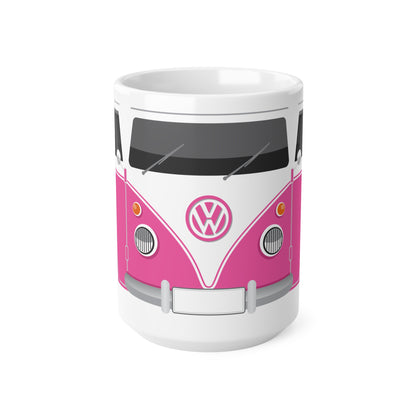 Vintage VW Bus Ceramic Coffee Mug - 11oz & 15oz - Perfect for Auto Enthusiasts Purple