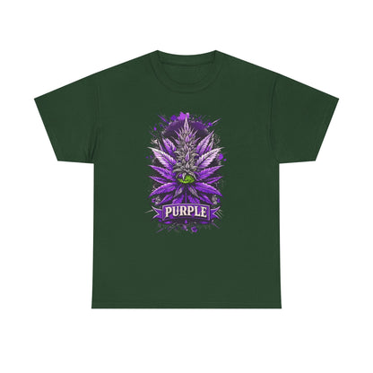 Purple Cannabis Bud T-Shirt — Bold Psychedelic Marijuana Graphic Tee