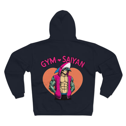 Gym Saiyan Goku Shark Unisex Hooded Zip Sweatshirt