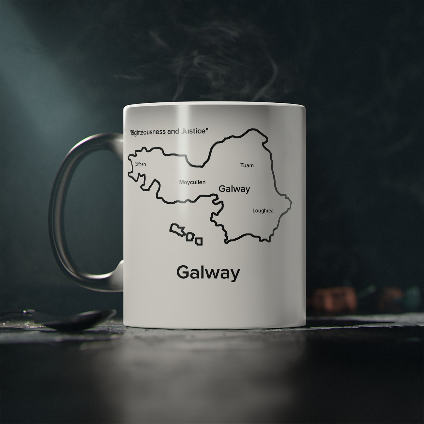 Galway Magic Mug: Color - Changing Coffee Cup with Artistic Map Design