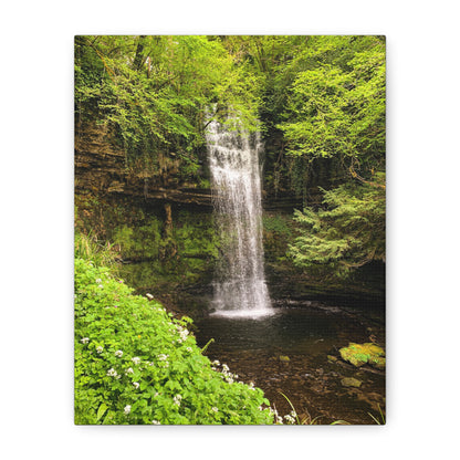 Glacer Waterfall Matte Canvas, Stretched, 1.25"