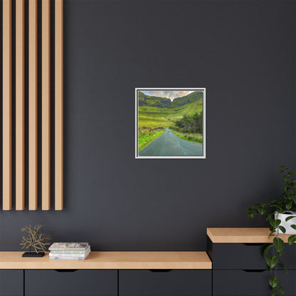 Gleniff Horseshoe Matte Canvas, Framed (Multi-color)