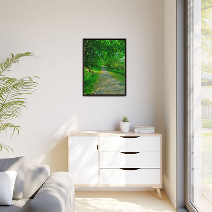 Listowel River Walk Matte Canvas, Framed (Multi-color)