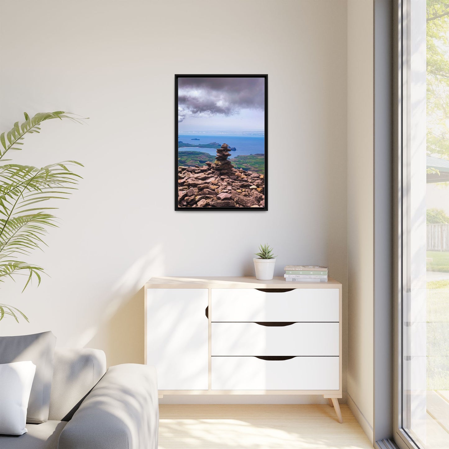 Mount Brandon Top Matte Canvas, Framed (Multi-color)