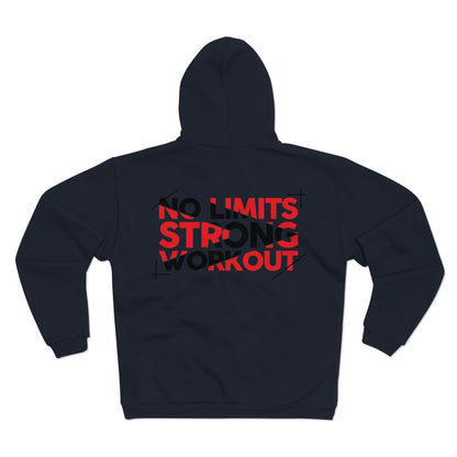 No Limits Strong Workout Unisex Hooded Zip Sweatshirt