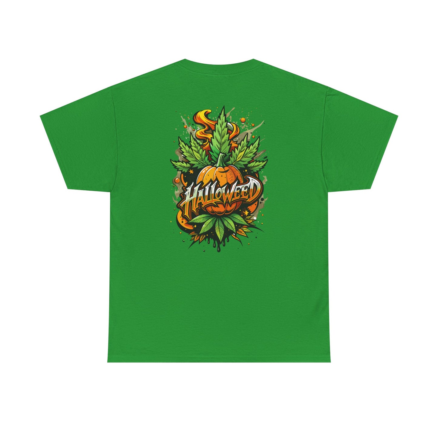 Hallowed Harvest Tee — Halloween Mask & Pumpkin Graphic T-Shirt