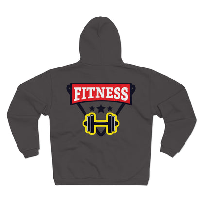 Fitness Motivation Unisex Hooded Zip Sweatshirt - Ideal for Workout Enthusiasts