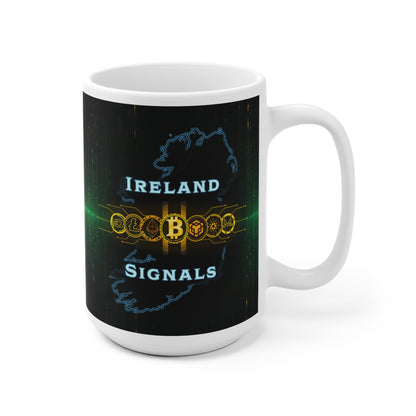 Ireland Crypto Signals Ceramic Mug — Bitcoin & Altcoin Trading Gift