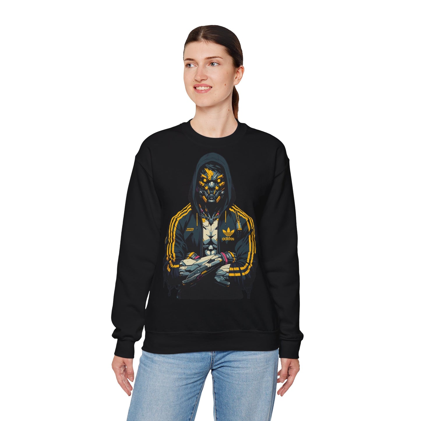 Graphic Crewneck Sweatshirt - Cyberpunk Streetwear Design