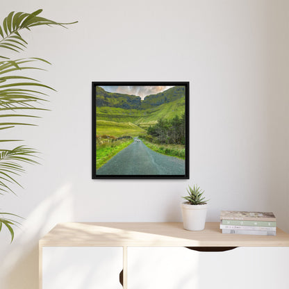 Gleniff Horseshoe Matte Canvas, Framed (Multi-color)