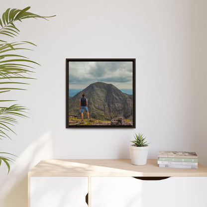 Cross On Top Matte Canvas, Framed (Multi-color)