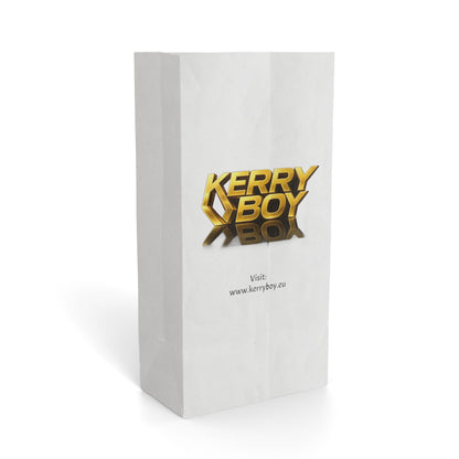 Kerry County Map Paper Gift Bag — Reusable Kraft & White Tote for Irish Gifts